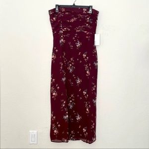 Reformation Lore Floral Strapless Midi Dress - Rosaline - Size 0